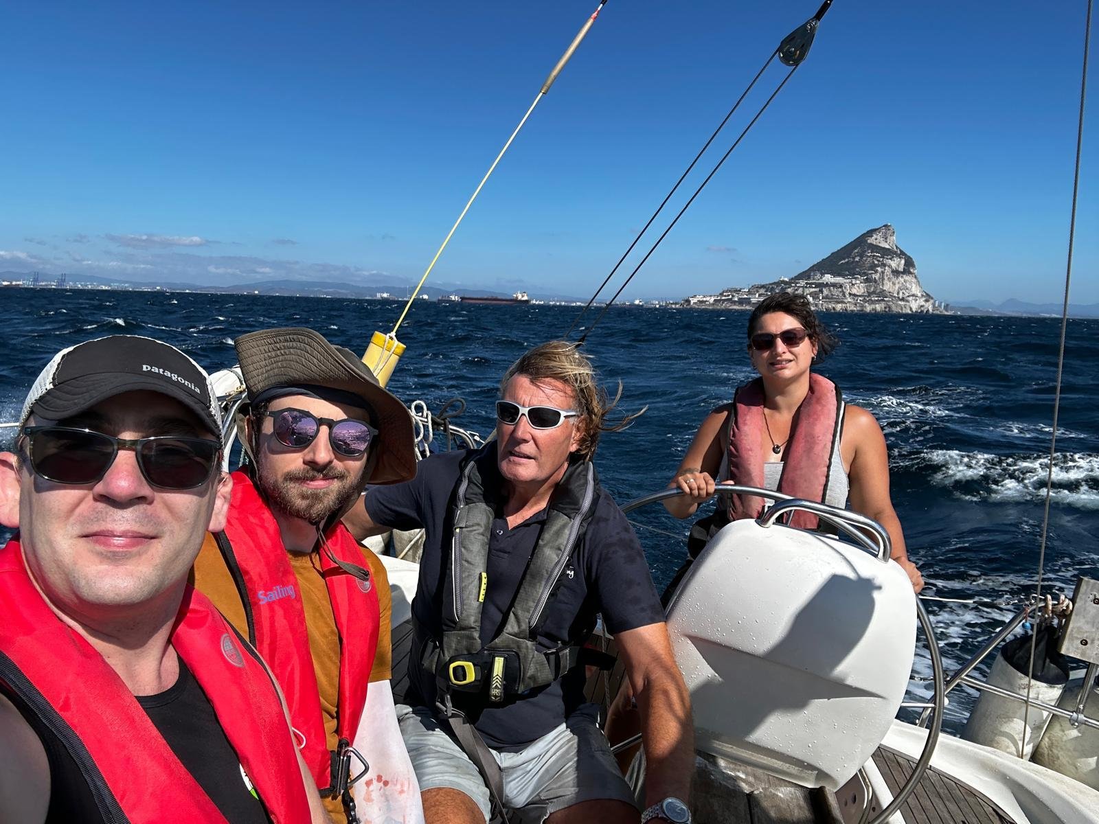 Training group on a Boat